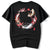 Camiseta china 100% algodón con cuello redondo y estampado de hadas y flores