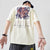 T-shirt cinese girocollo in cotone 100% con stampa Tea Culture