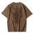 The Monkey King bordado y estampado 100% algodón camiseta china con cuello redondo