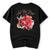 Chinese Word Embroidery 100%  Cotton Round Neck Chinese T-shirt