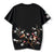 Magpie Embroidery 100%  Cotton Round Neck Chinese T-shirt
