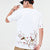 Magpie Embroidery 100%  Cotton Round Neck Chinese T-shirt