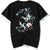 Phoenix & Peony Embroidery 100%  Cotton Round Neck Chinese T-shirt