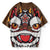 Chinesisches T-Shirt mit Löwengesichtsdruck aus 100 % Baumwolle mit Rundhalsausschnitt