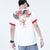 T-shirt chinois col rond 100% coton imprimé Cyprinus