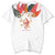 T-shirt cinese girocollo in cotone 100% stampa Cyprinus