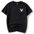 Crane Embroidery 100%  Cotton Round Neck Chinese T-shirt