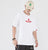 Camiseta china de cuello redondo 100% algodón con bordado de palabra china