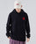 Felpa in cotone con cappuccio orientale unisex con stampa Cyprinus Plus Size