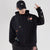 Sudadera de algodón con capucha oriental unisex con bordado floral