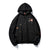 Sudadera de algodón con capucha oriental unisex con bordado floral
