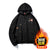 Sudadera de algodón con capucha oriental unisex con bordado floral