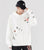 Sudadera de algodón con capucha oriental unisex con bordado floral