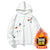 Sudadera de algodón con capucha oriental unisex con bordado floral
