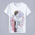 Round Neck Short Sleeve Peking Opera Themed Women's T-shirt