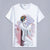 Camiseta de mujer con cuello redondo y manga corta con temática de la ópera de Pekín