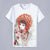 Round Neck Short Sleeve Peking Opera Themed Women's T-shirt