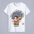 Round Neck Short Sleeve Peking Opera Themed Women's T-shirt