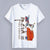 Camiseta de mujer con cuello redondo y manga corta con temática de la ópera de Pekín
