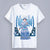 Rundhals-Kurzarm-T-Shirt mit Peking-Oper-Thema