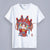 Round Neck Short Sleeve Peking Opera Themed Women's T-shirt