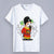 Round Neck Short Sleeve Peking Opera Themed Women's T-shirt