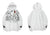 Crane Embroidery Unisex Oriental Hoodie Cotton Sweatshirt