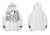 Kranich-Stickerei Unisex Oriental Hoodie Baumwoll-Sweatshirt