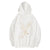 Felpa in cotone con cappuccio orientale unisex con ricamo Phoenix