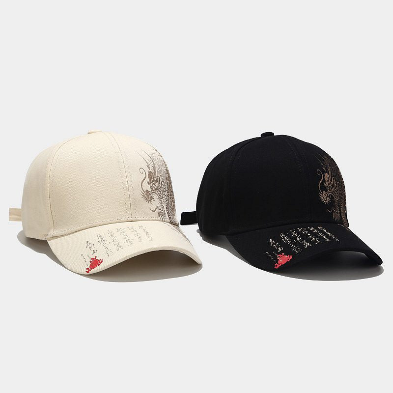 Dragon Embroidery Unisex Oriental Snapback Baseball Cap