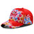 Cappellino da baseball snapback orientale unisex con ricamo floreale e onde