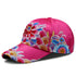 Casquette de baseball unisexe oriental Snapback à broderies florales et vagues