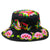 Sombrero de playa sombrero de cubo oriental tradicional unisex bordado floral