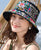 Cappello da spiaggia tradizionale orientale unisex con ricamo floreale