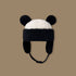 Panda Head Designed Winter Warm Fur Wool Ski Cap with Earflaps