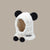 Panda Head Designed Winter Warm Fur Hood with Pompoms