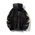 Oriental Cranes Embroidery Men's Velvet Hoodie Warm Coat