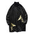 Cappotto imbottito in velluto con ricamo Phoenix Cappotto a vento orientale