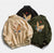 Crane Embroidery Stand Collar Camo Fleece Unisex Chinese Style Jacket