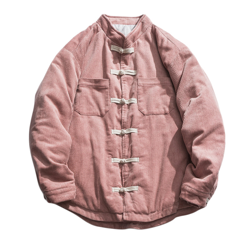 Thick Corduroy Unisex Chinese Style Jacket Casual Coat