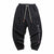Chinese Text Embroidery Chinese Style Unisex Cotton Harem Pants