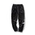 Crane Embroidery Thick Velvet Unisex Chinese Style Sport Pants