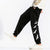 Crane Embroidery Thick Velvet Unisex Chinese Style Sport Pants