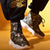 Chaussures de sport en toile brocart motif dragon baskets de style chinois