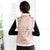 Floral Suede Fur Edge Cheongsam Top Chinese Wadded Waistcoat Vest