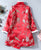 Floral Brocade Fur Collar Chinese Style Bodycon Wind Coat