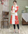Manteau coupe-vent au genou de style chinois avec bord en fourrure de brocart floral