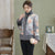 Floral Suede Cheongsam Top Chinese Style Jacket with Fur Collar