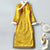 Crane Pattern Brocade Fur Edge Traditional Cheongsam Wadded Chinese Dress