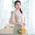 Veste boléro en dentelle florale assortie Cheongsam avec glands